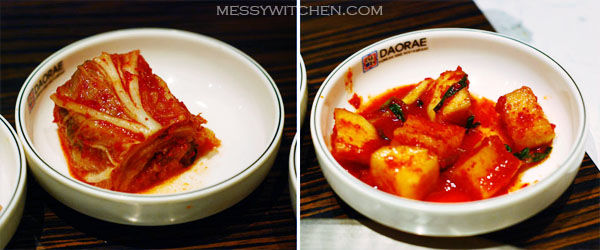 Kimchi & Radish Cube Kimchi @ Daorae Korean BBQ Restaurant